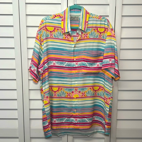 Kenny Flowers Mayakoba Hawaiian Short Sleeve Button Down Shirt Size Large - Picture 4 of 12